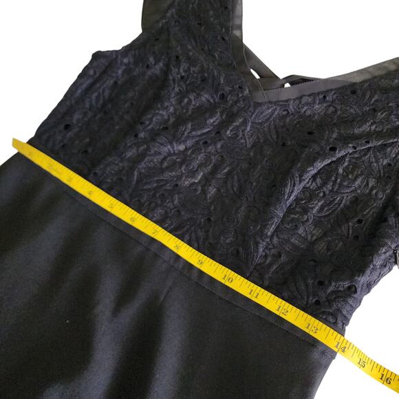 SUNCOO Paris Womens Robe Celine Dress Size US Small Black Embroidered Lace NEW - Picture 10 of 12